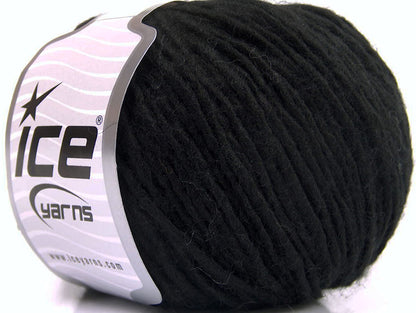 Lot of 8 Skeins ICE PERU ALPACA WORSTED (25% Alpaca 50% Merino Wool) Yarn Black