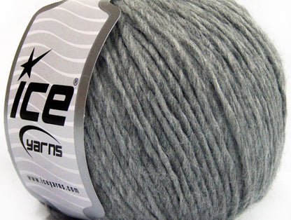 Lot of 8 Skeins ICE WOOL CORD 30 (30% Wool) Hand Knitting Yarn Grey Melange