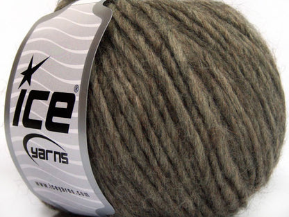 Lot of 8 Skeins ICE ETNO ALPACA (25% Alpaca 50% Merino Wool) Yarn Brown Melange