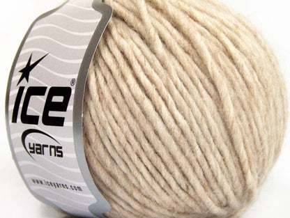 Lot of 8 Skeins ICE PERU ALPACA WORSTED (25% Alpaca 50% Merino Wool) Yarn Cream Melange
