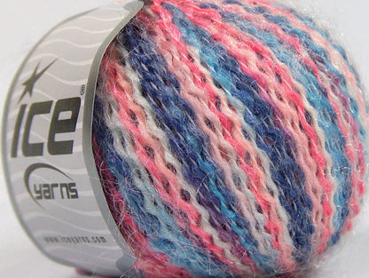 Lot of 8 Skeins ICE SALE WINTER (30% Wool) Yarn Blue Shades Pink Shades