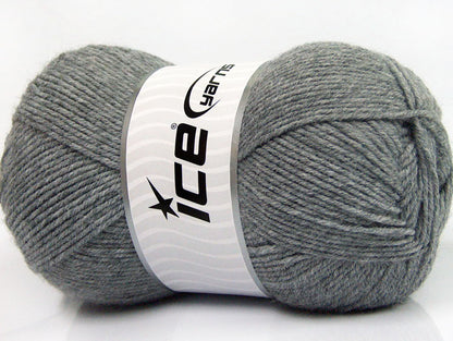 Lot of 4 x 100gr Skeins ICE SOFT TOUCH BABY Hand Knitting Yarn Grey
