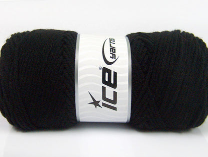 Lot of 4 x 100gr Skeins ICE SAVER 100 Hand Knitting Yarn Black