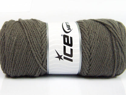 Lot of 4 x 100gr Skeins ICE SAVER 100 Hand Knitting Yarn Dark Grey