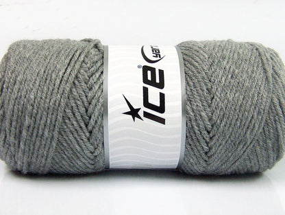 Lot of 4 x 100gr Skeins ICE SAVER 100 Hand Knitting Yarn Grey