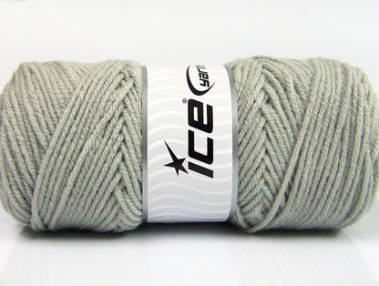 Lot of 4 x 100gr Skeins ICE SAVER 100 Hand Knitting Yarn Light Grey