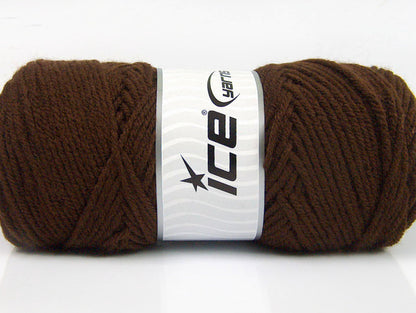 Lot of 4 x 100gr Skeins Ice Yarns SAVER 100 Hand Knitting Yarn Coffee Brown