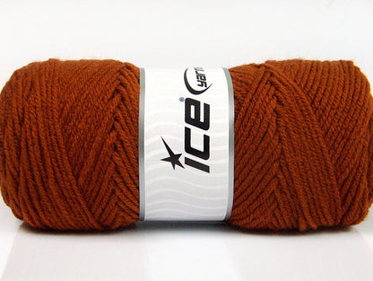 Lot of 4 x 100gr Skeins Ice Yarns SAVER 100 Hand Knitting Yarn Copper