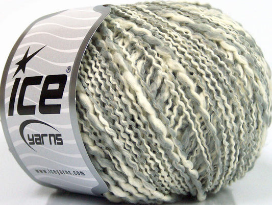 Lot of 8 Skeins Ice Yarns FLAMME DUO Hand Knitting Yarn Grey White
