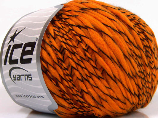 Lot of 8 Skeins ICE FLAMME DUO Hand Knitting Yarn Orange
