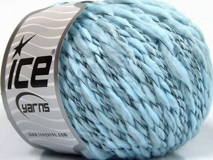 Lot of 8 Skeins ICE FLAMME DUO Hand Knitting Yarn Light Blue