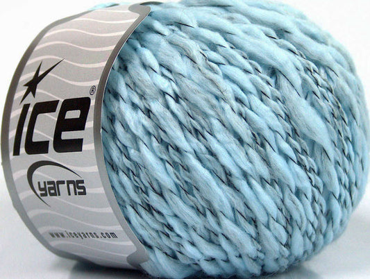 Lot of 8 Skeins ICE FLAMME DUO Hand Knitting Yarn Light Blue