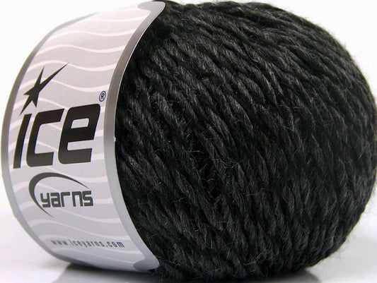 Lot of 8 Skeins ICE SALE PLAIN Hand Knitting Yarn Anthracite Black
