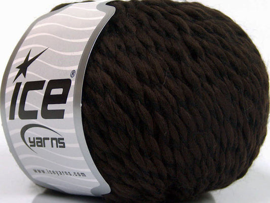 Lot of 8 Skeins Ice Yarns SALE PLAIN Hand Knitting Yarn Dark Brown