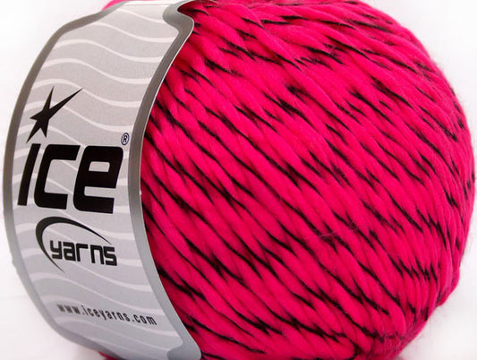 Lot of 8 Skeins ICE COLOR ACRYL Hand Knitting Yarn Fuchsia
