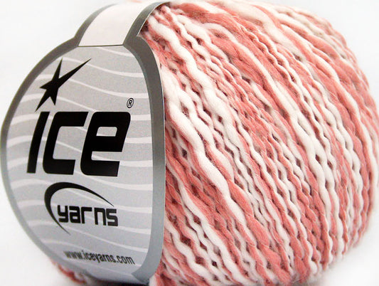 Lot of 8 Skeins ICE MISC SALE Hand Knitting Yarn Salmon White