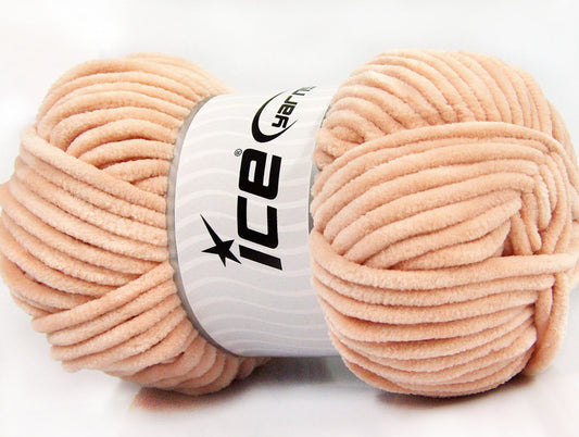 Lot of 4 x 100gr Skeins ICE CHENILLE ARAN (100% Microfiber) Yarn Powder Pink