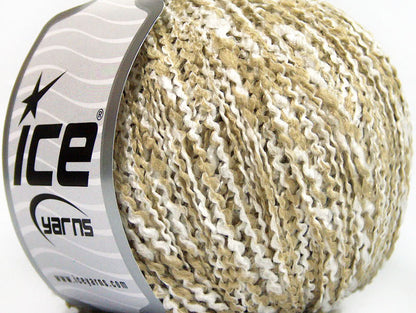 Lot of 8 Skeins ICE ANTONIO Hand Knitting Yarn White Beige