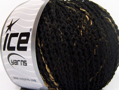 Lot of 8 Skeins ICE ANTONIO Hand Knitting Yarn Black Light Brown