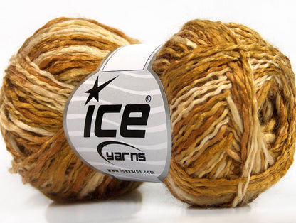 Lot of 8 Skeins ICE FLAMME ACRYL DK Hand Knitting Yarn Brown Shades