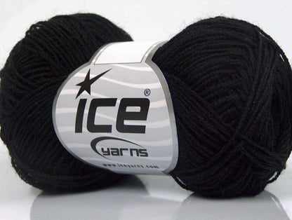 Lot of 8 Skeins ICE SALE SUMMER Hand Knitting Yarn Black