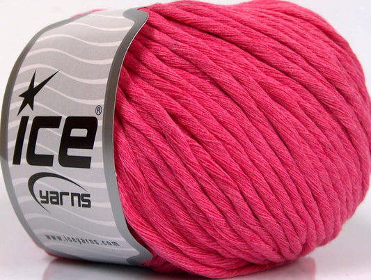 Lot of 4 x 100gr Skeins ICE NATURAL COTTON BULKY (100% Cotton) Yarn Pink