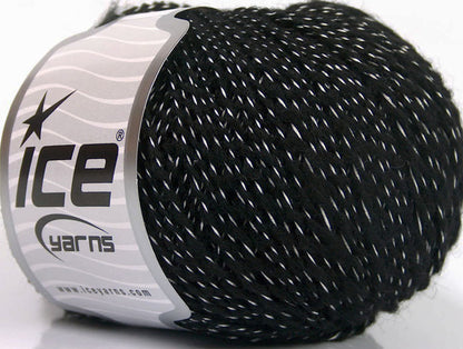 Lot of 8 Skeins ICE SALE WINTER (40% Wool) Hand Knitting Yarn Black White
