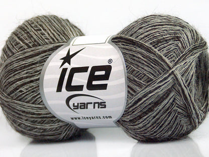 Lot of 8 Skeins ICE SALE LUXURY-PREMIUM (40% Baby Alpaca 10% Wool) Yarn Grey Brown