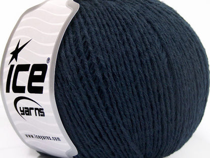 Lot of 8 Skeins ICE WOOL LIGHT (50% Wool) Hand Knitting Yarn Navy