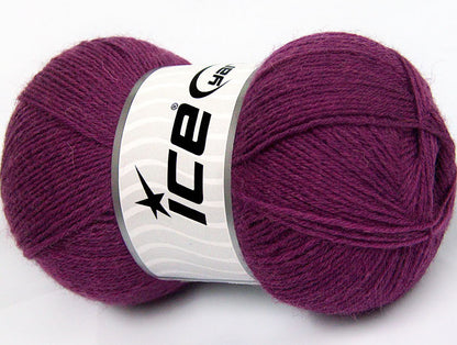 Lot of 4 x 100gr Skeins ICE SOLID SOCK (75% Superwash Wool) Yarn Lavender