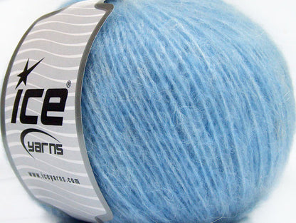 Lot of 8 Skeins Ice Yarns ALPACA SOFTAIR (25% Alpaca 15% Superwash Merino Wool) Yarn Blue Melange