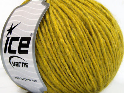 Lot of 8 Skeins ICE PERU ALPACA WORSTED (25% Alpaca 50% Merino Wool) Yarn Olive Green