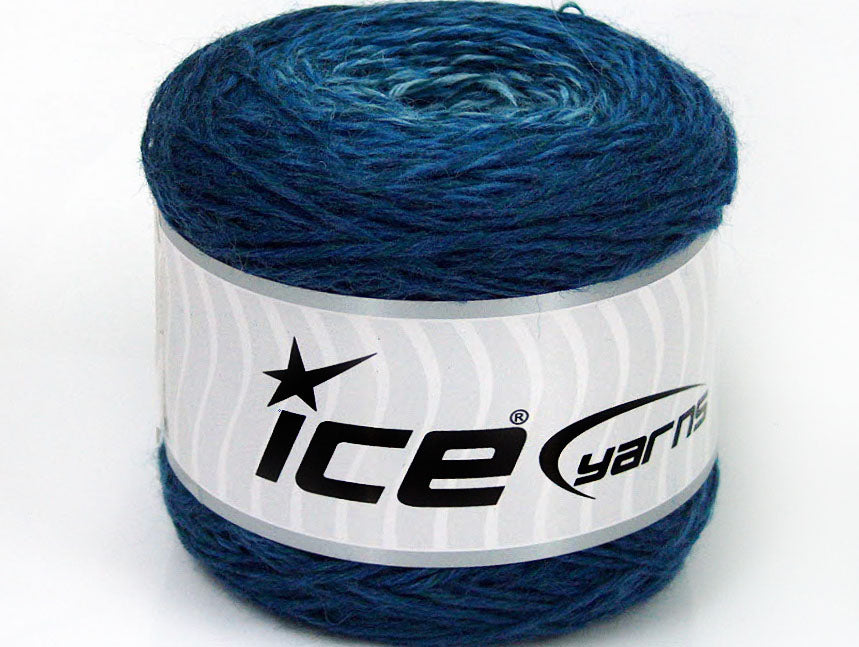 Lot of 2 Skeins ICE CAKES SOCK (75% Superwash Wool) Yarn Turquoise Shades Blue