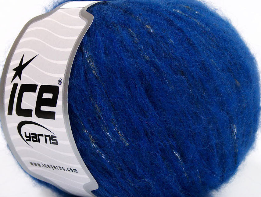 Lot of 8 Skeins ICE LUCILLA MOHAIR (40% Mohair 10% Wool) Yarn Blue