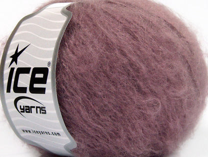 Lot of 8 Skeins ICE PIUMOTTO MOHAIR (20% Mohair 10% Wool) Yarn Light Orchid