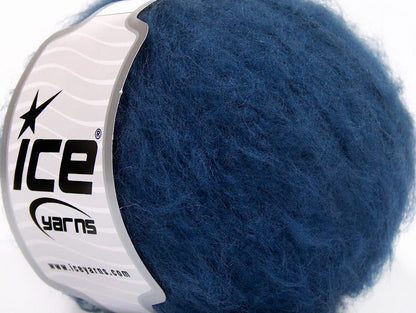 Lot of 8 Skeins Ice Yarns PIUMOTTO MOHAIR (20% Mohair 10% Wool) Yarn Dark Navy