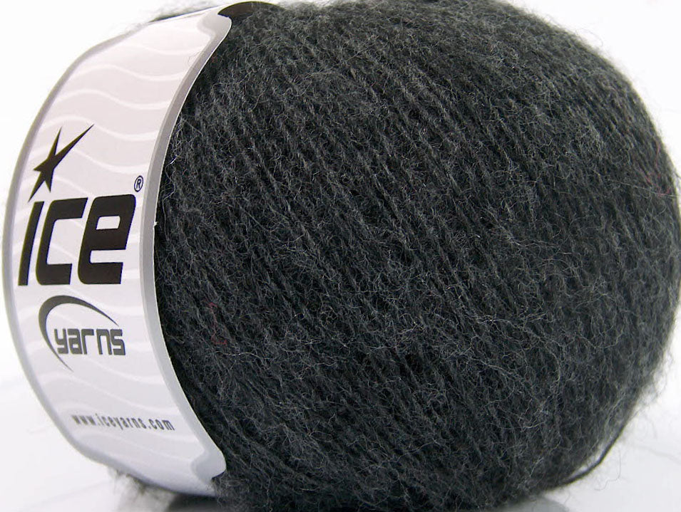 Lot of 8 Skeins ICE RALPH MOHAIR (20% Mohair 30% Wool) Yarn Dark Grey
