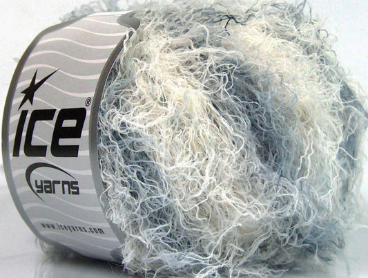 Lot of 8 Skeins Ice Yarns MODENA VISCOSE (40% Viscose 30% Wool) Yarn Grey Shades White