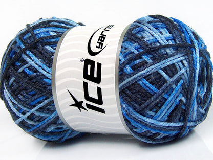 Lot of 4 x 100gr Skeins ICE SALE WINTER (50% Wool) Yarn Blue Shades