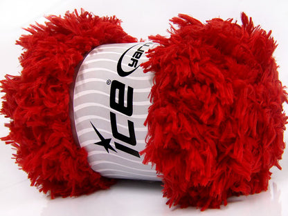 Lot of 2 x 200gr Skeins Ice Yarns LAMBKIN (100% MicroFiber) Yarn Red