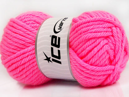 Lot of 4 x 100gr Skeins Ice Yarns ATLAS SUPERBULKY Yarn Neon Pink