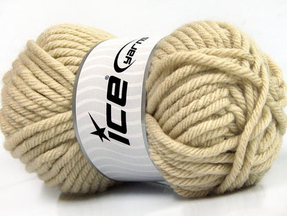 Lot of 4 x 100gr Skeins Ice Yarns ATLAS SUPERBULKY Hand Knitting Yarn Beige