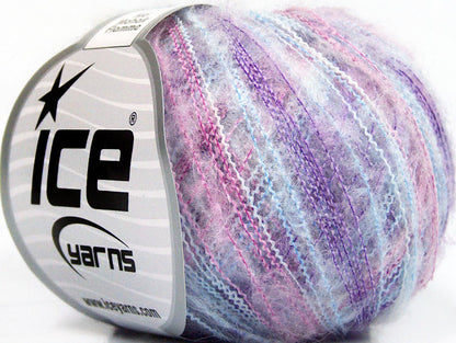 Lot of 10 Skeins ICE KID MOHAIR FLAMME (37% Kid Mohair) Yarn Blue Pink Lilac