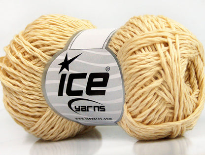Lot of 8 Skeins Ice Yarns SALE SUMMER (100% Cotton) Yarn Dark Cream
