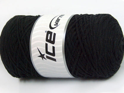 250 gr ICE YARNS MACRAME COTTON (100% Cotton) Hand Knitting Yarn Black