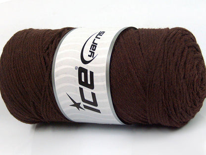 250 gr ICE YARNS MACRAME COTTON (100% Cotton) Hand Knitting Yarn Dark Brown