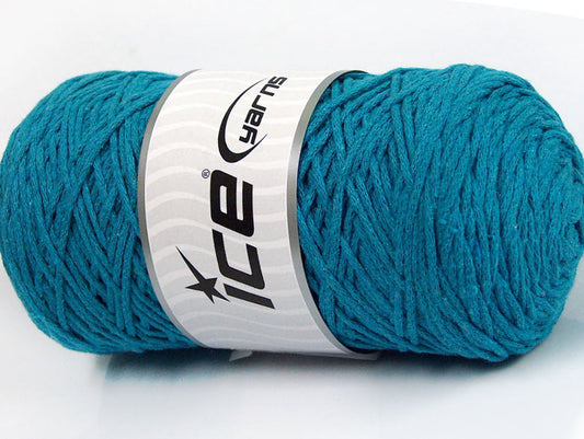 250 gr ICE YARNS MACRAME COTTON (100% Cotton) Hand Knitting Yarn Turquoise