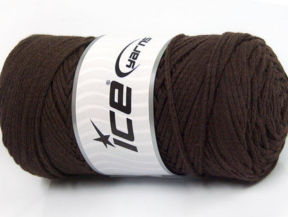 250 gr ICE YARNS MACRAME COTTON BULKY (100% Cotton) Yarn Dark Brown
