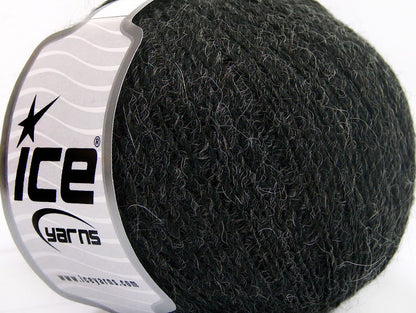Lot of 8 Skeins ICE ROSE ALPACA (25% Alpaca 20% Wool) Yarn Anthracite Black