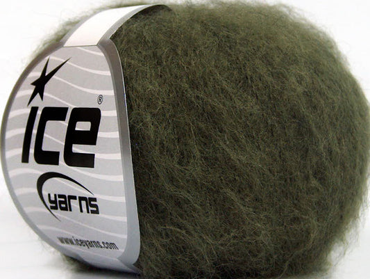 Lot of 10 Skeins ICE KID MOHAIR FINE (30% Kid Mohair) Yarn Dark Green